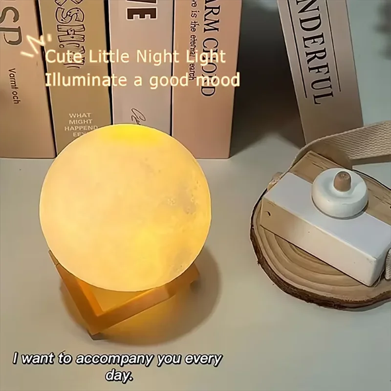 Book & Moon LED Galaxy Night Light – Bedside Decoration Gift for Kids & Birthdays