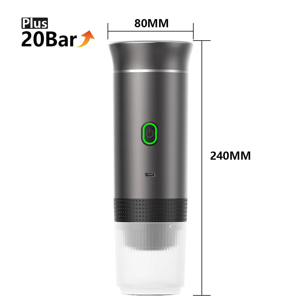 3-in-1 Portable Espresso Coffee Maker – Capsule, Powder & Travel Coffee Machine