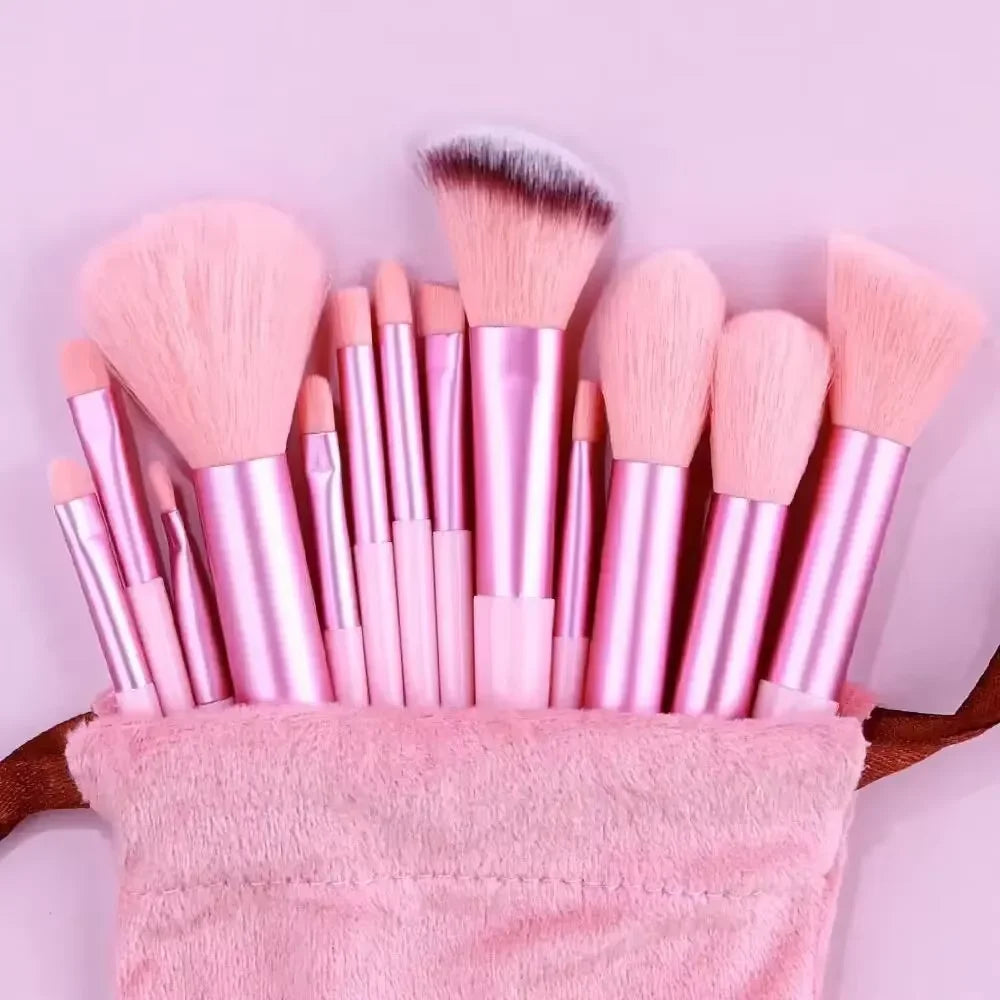 13-Piece Professional Makeup Brush Set – Eye Shadow, Foundation & Blush Brushes