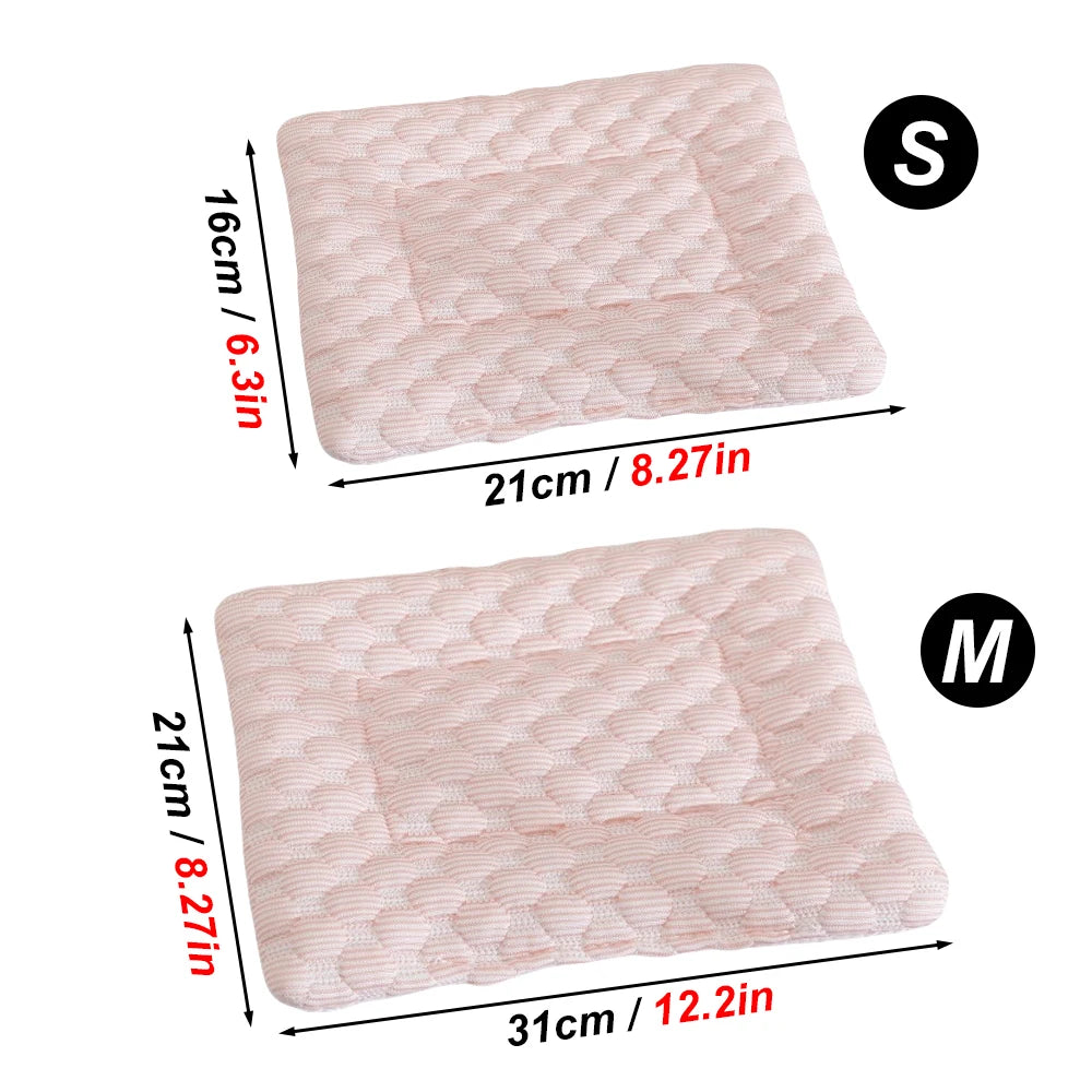 Small Pet Summer Cooling Mat – Breathable Self-Cooling Blanket for Hamsters & Small Animals