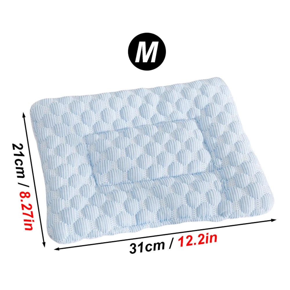 Small Pet Summer Cooling Mat – Breathable Self-Cooling Blanket for Hamsters & Small Animals
