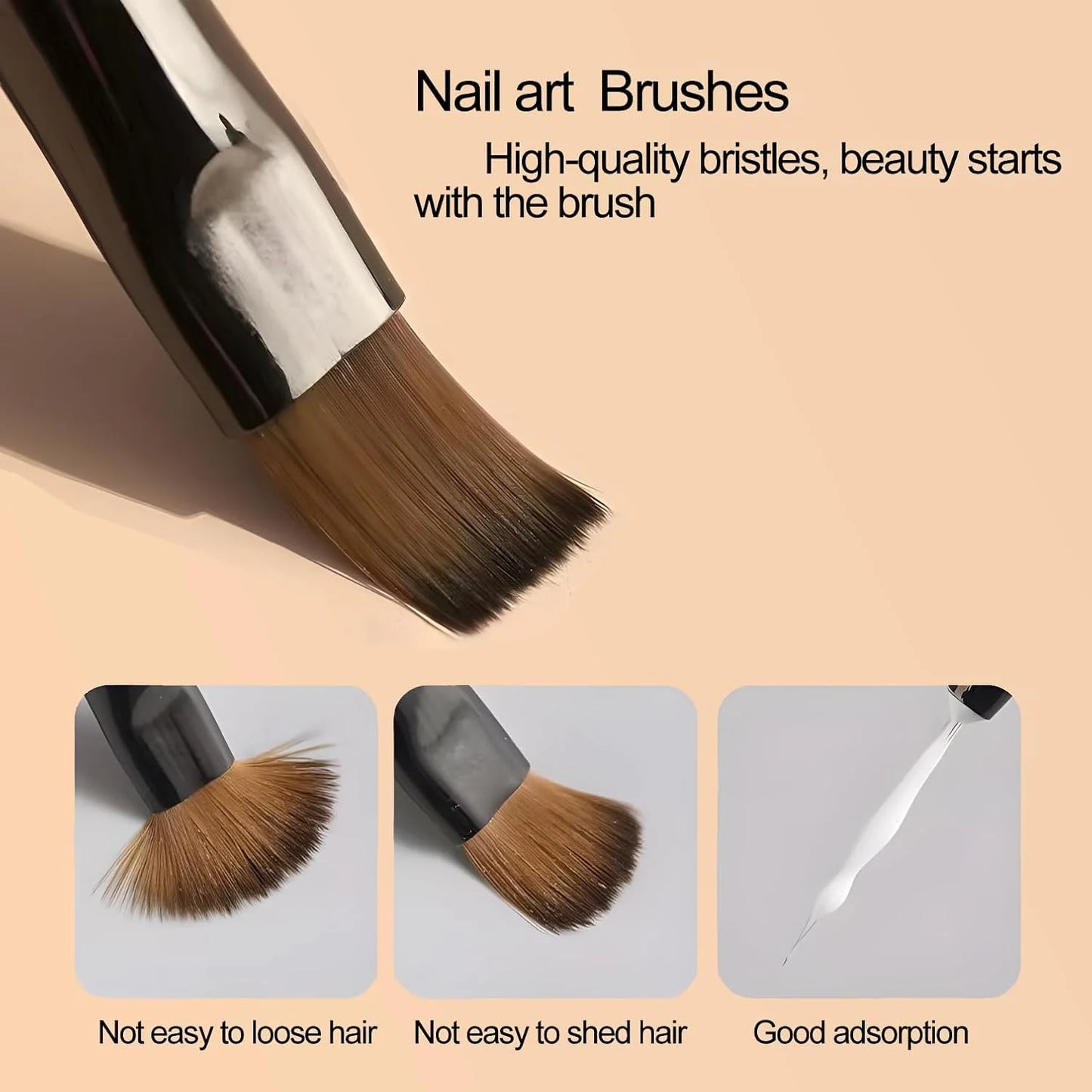 9 UV Gel Pen Nail Brush DIY Nail Brush Acrylic Painting Brush, Eyeliner for Nail Design Nail Tip Display Painting Tools.