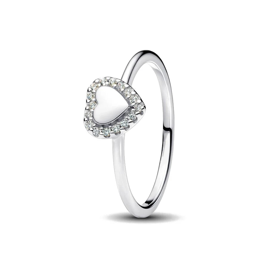 New 925 Sterling Silver Charm Red Heart-shaped Rings Women Rings Fine Jewelry Fashion Mother Gifts