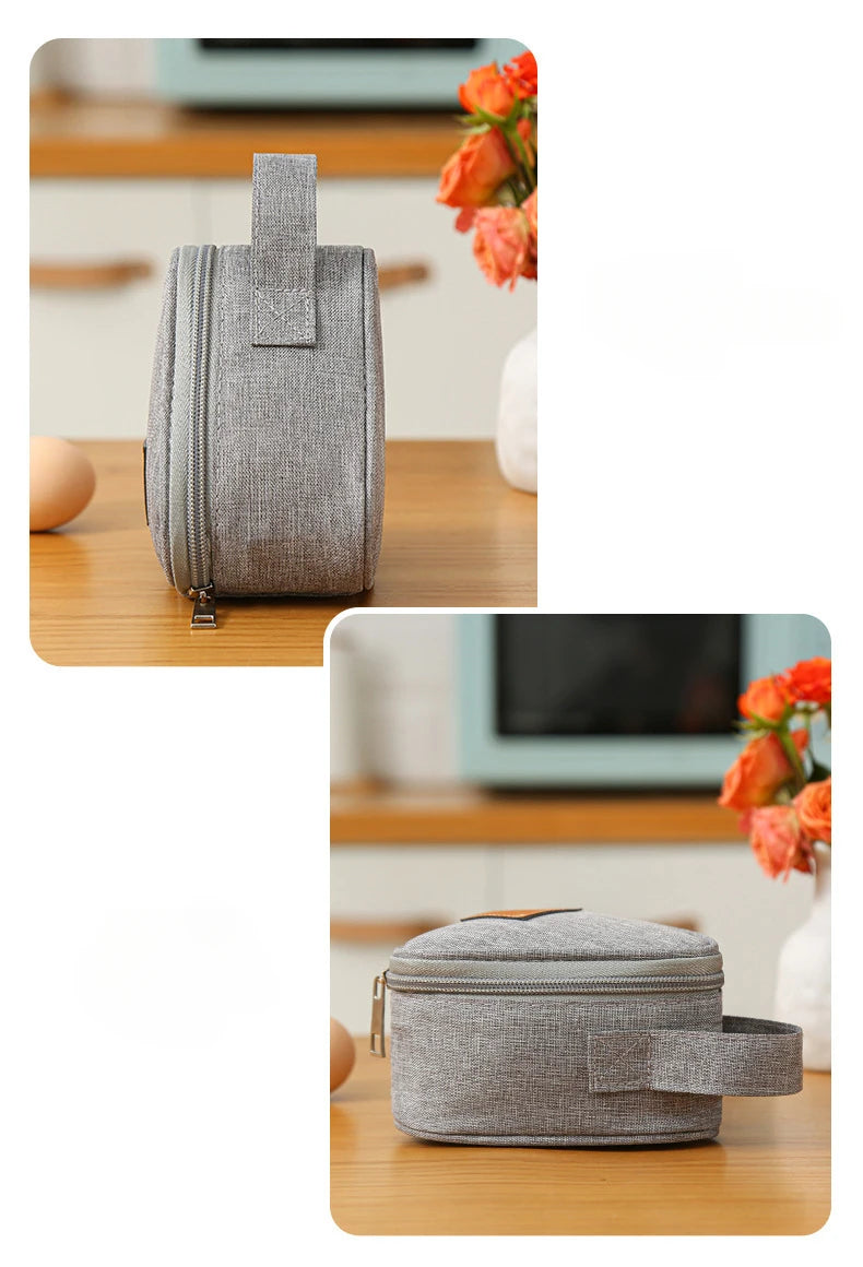 Triangle Portable Breakfast Insulation Bag Aluminum Foil Lunch Bag Mini Rice Vegetable Roll Outdoor Picnic Lunch Box