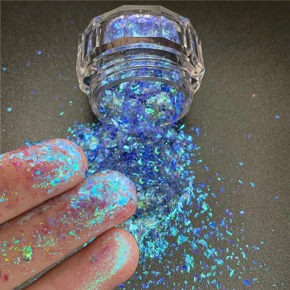 Aurora Chrome Nail Powder – High-Gloss Moonlight Mirror Pearl Glitter Pigment