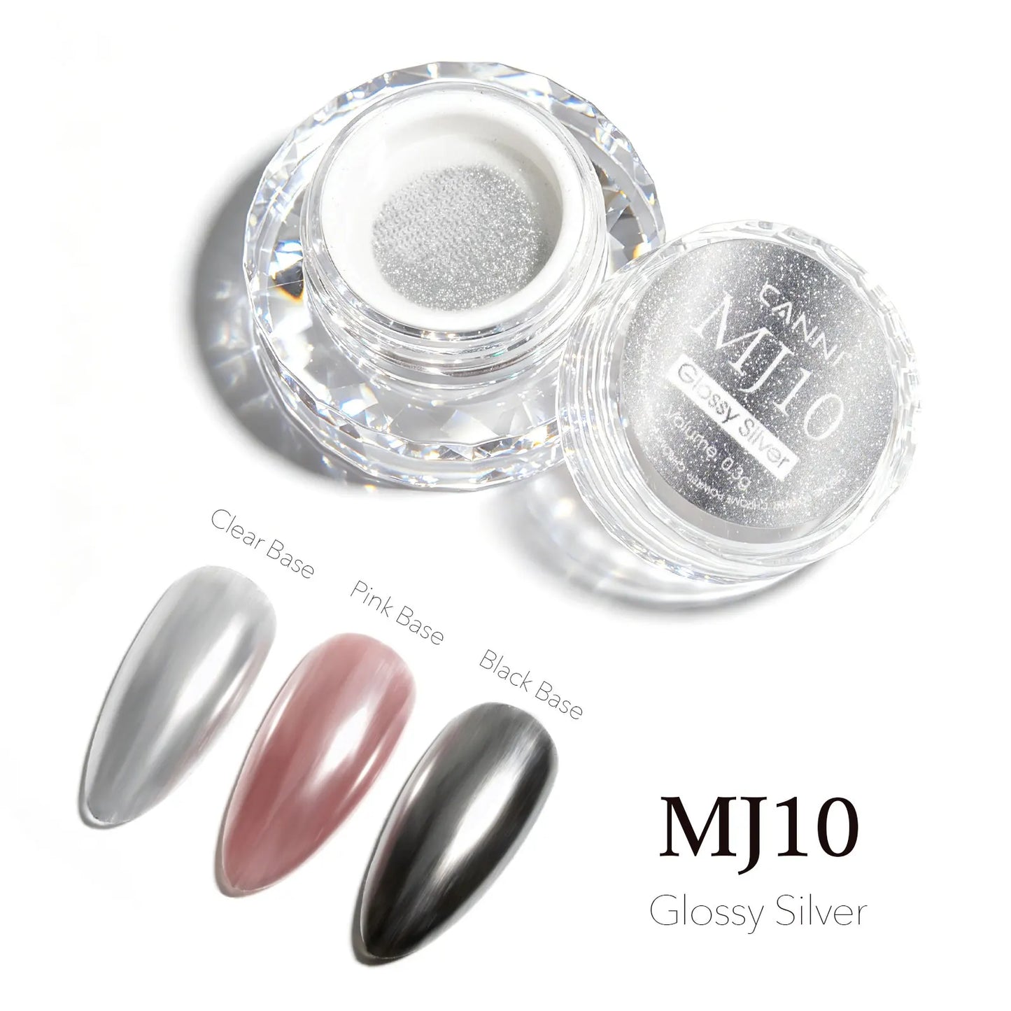 CANNI Mirror Chrome Nail Powder Aurora Effect Pearl Pigment Dust for UV Gel Nails Metallic Nail Art Decoration DIY Design