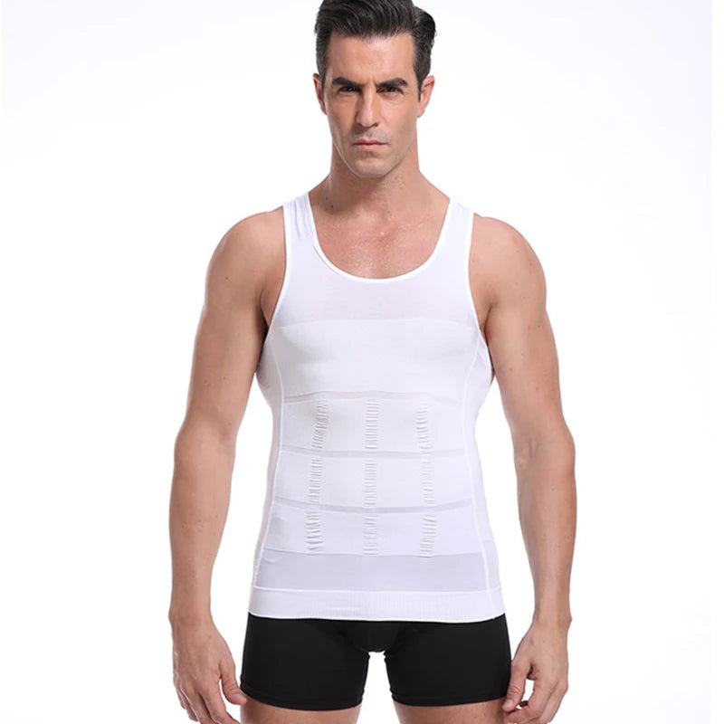 Men's Slimming Compression Vest – Body Shaper Corset Shirt for Tummy & Waist Control