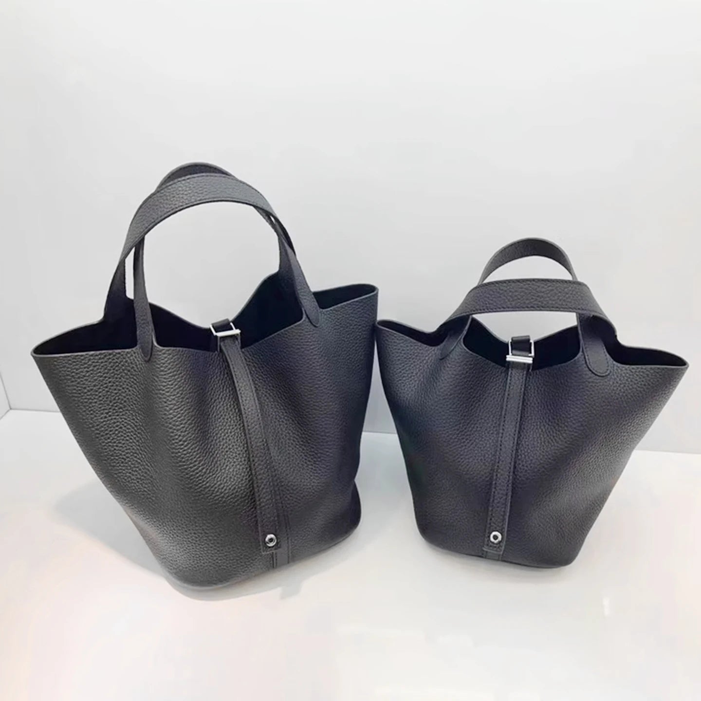 MENDY Genuine Leather Bucket Bag – Premium Large Tote Handbag for Women