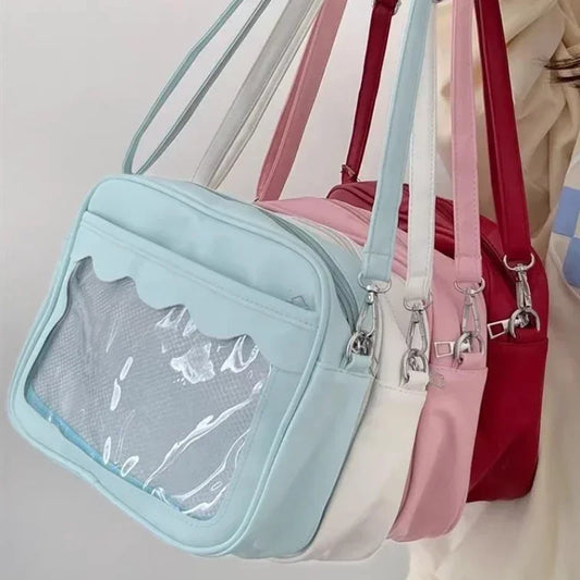 Japanse Harajuku Ita Tas – Transparante PU Crossbody Schoudertas