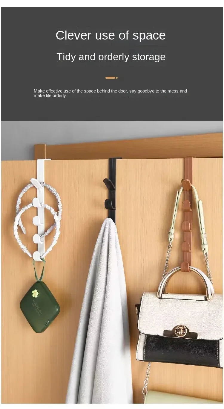 Behind The Door Storage Hook Space-Saving Coat & Bag Hanger for Dorm Office School Locker Wardrobe Organization