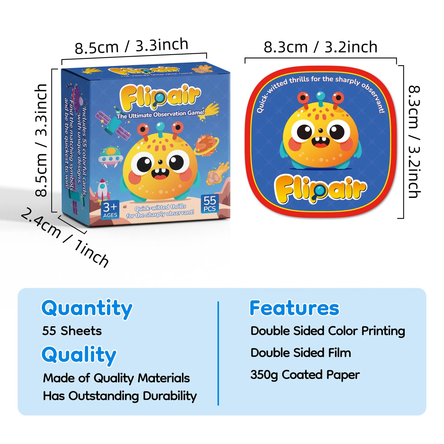 Quickly Patterns Matching Card Games, Memory concentration training, Visual Perception Game for Family, School, Party & Travel
