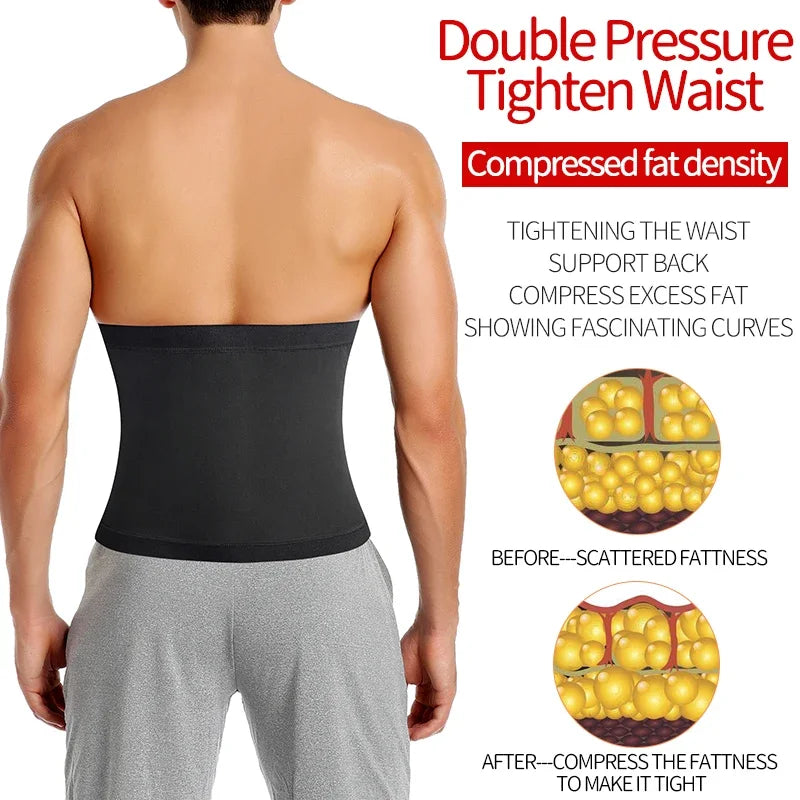 Men's Sauna Sweat Trimmer Belt – Waist Trainer & Belly Slimming Shapewear