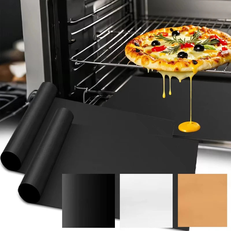 New Oven Liners Reusable Non-stick Anti Dirt Protection Pad Heat Resistant BBQ Grill Mat for Barbecue Cooking Baking Accessories