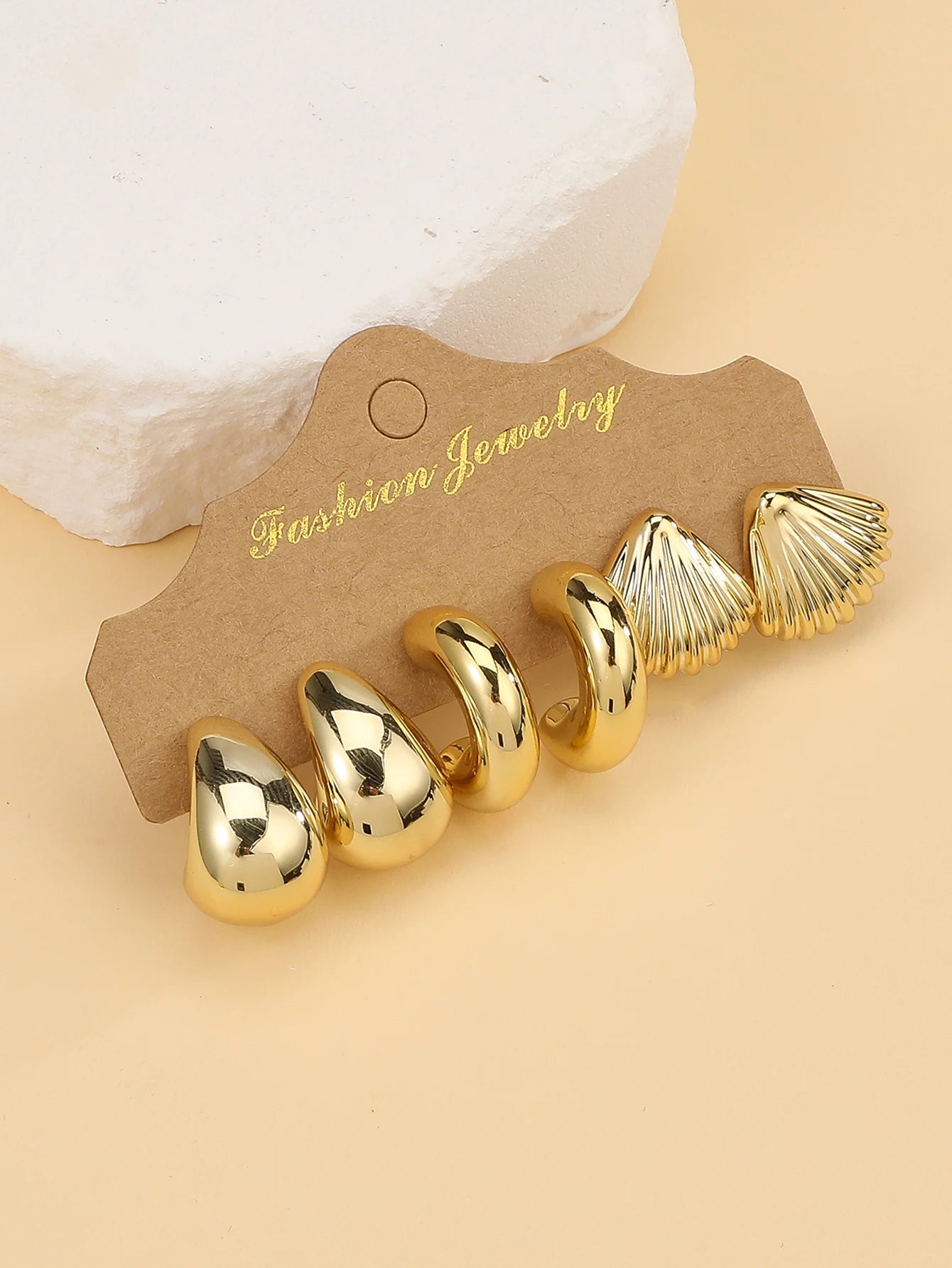 Coastal Starfish & Seashell Earrings Set – 3 or 6 Pairs Boho Beach Jewellery