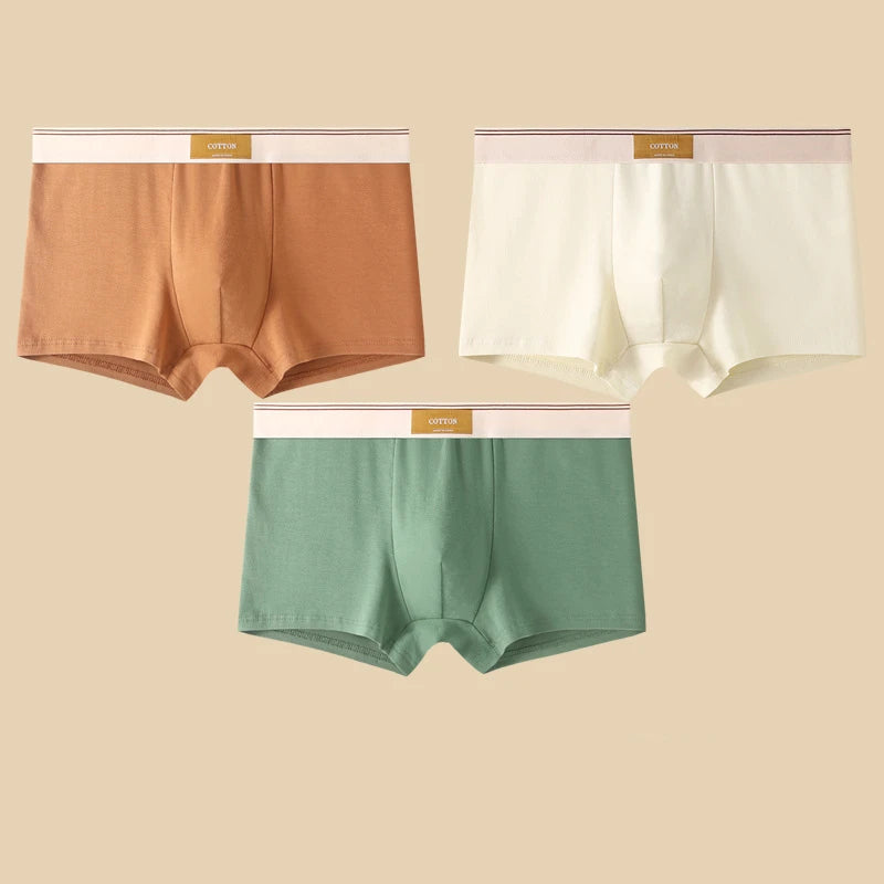 3-Pack Men's Breathable Cotton Boxer Shorts – Comfortable Everyday Underwear