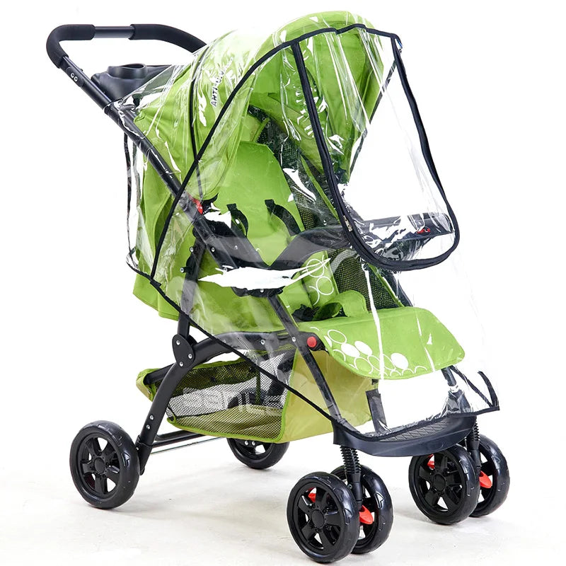 Waterproof Baby Stroller Rain Cover Windproof Baby Carriage Cover Raincoat Pram Rain Cape Outdoor Stroller Accessories