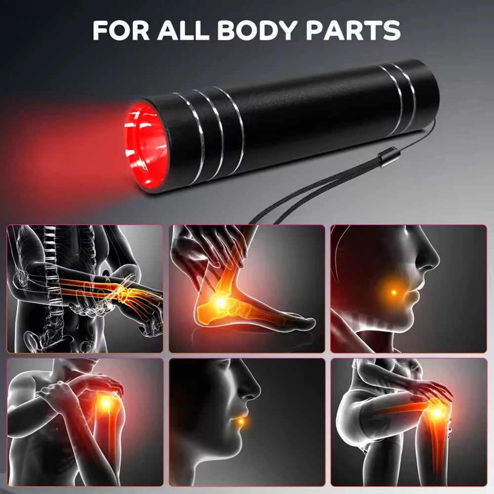Portable Red Light Therapy Torch – 660nm & 850nm Handheld Pain Relief Wand