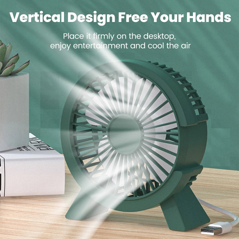 Mini Rechargeable Desk Fan — Portable Cooling for Home, Office & On-the-Go