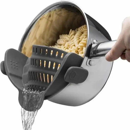 Adjustable Clip-On Pot & Pan Strainer – Universal Kitchen Colander