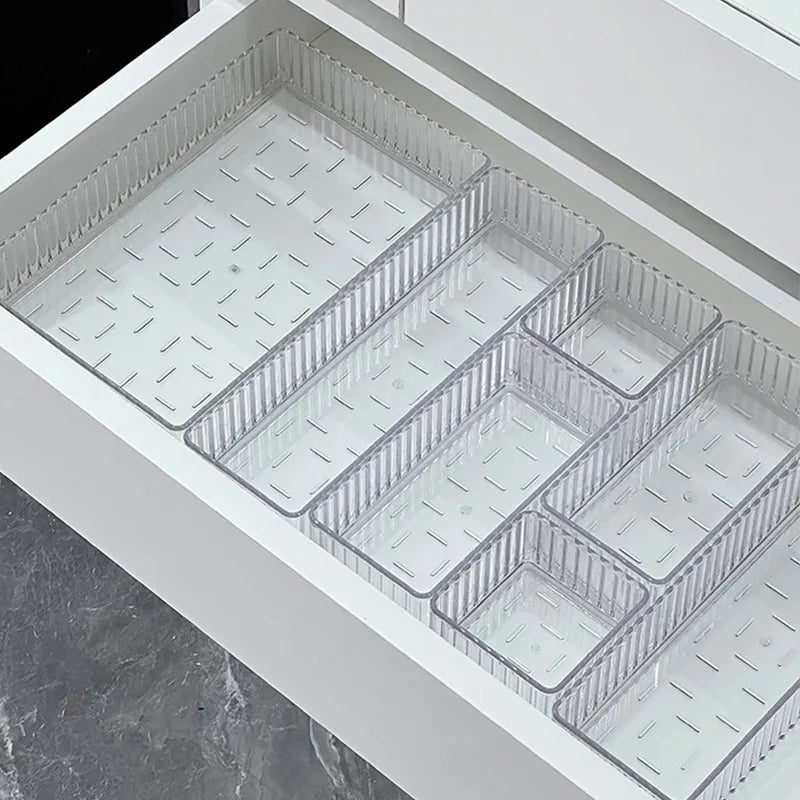 Stackable Acrylic Drawer Organiser Trays – Clear Makeup & Bathroom Vanity Storage Bins