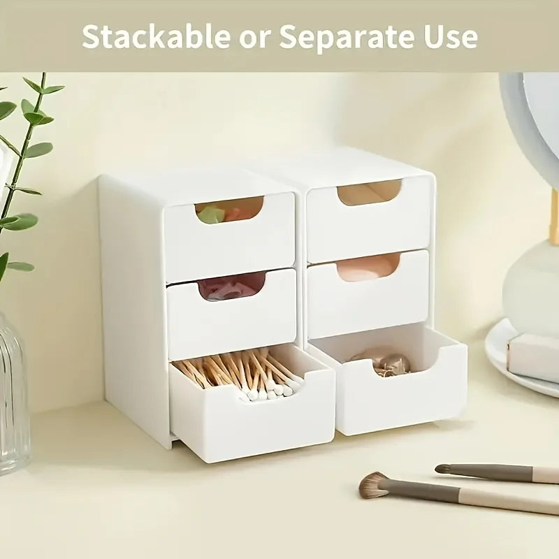 3-Tier Desktop Organiser with Drawers – Office, Jewellery & Cosmetics Storage