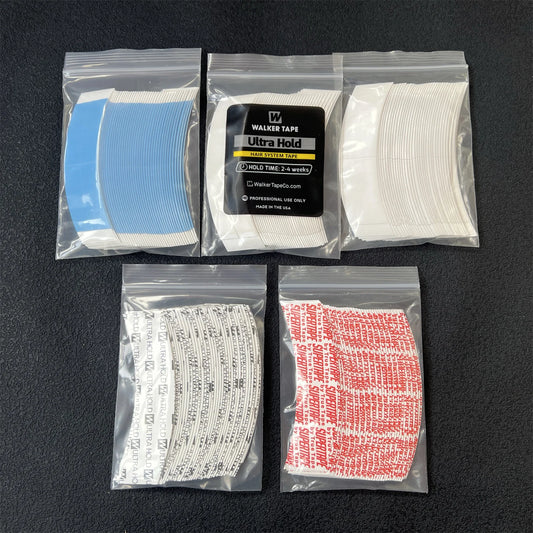 Walker Ultra Hold Curved Hair System Tape – 36-Pack Double Sided Adhesive for Wigs & Extensions