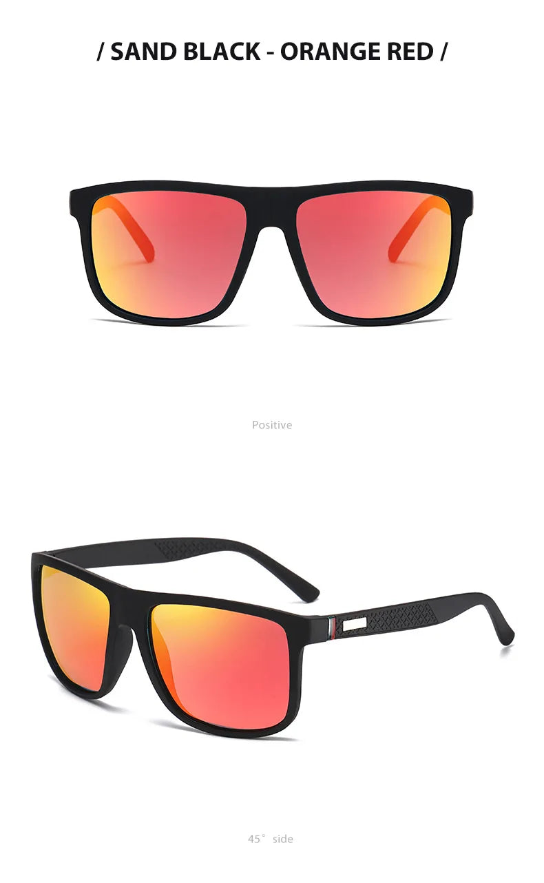 Fashion Vintage Square Polarized Sunglasses Men Women Luxury Brand Designer Men's Sun Glasses Driving Fishing UV400 Eyewear Man