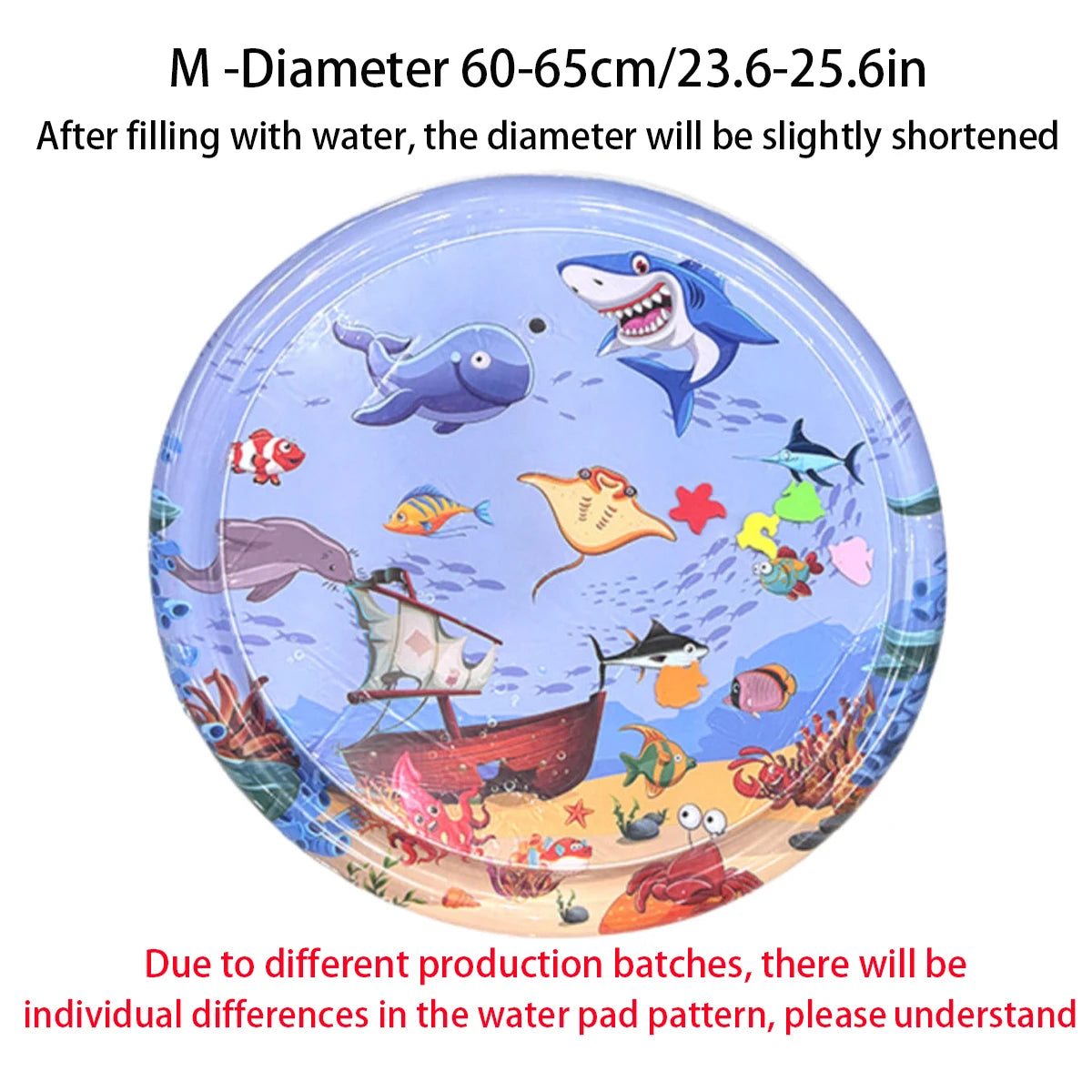 Inflatable Water Play Mat for Pets – Fish & Ocean Theme Sensory Cooling Toy