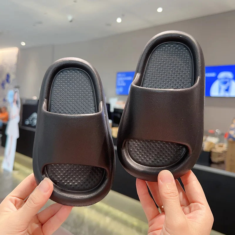 2026 Children's Slippers for Summer Boys and Girls Indoor Bathroom Soft-Soled Thickened Anti-Slip Baby Slippers and Cool Sandals