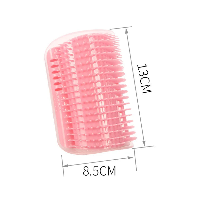 Cat Corner Grooming Massage Brush – Self-Cleaning Scratch & Comb for Kittens