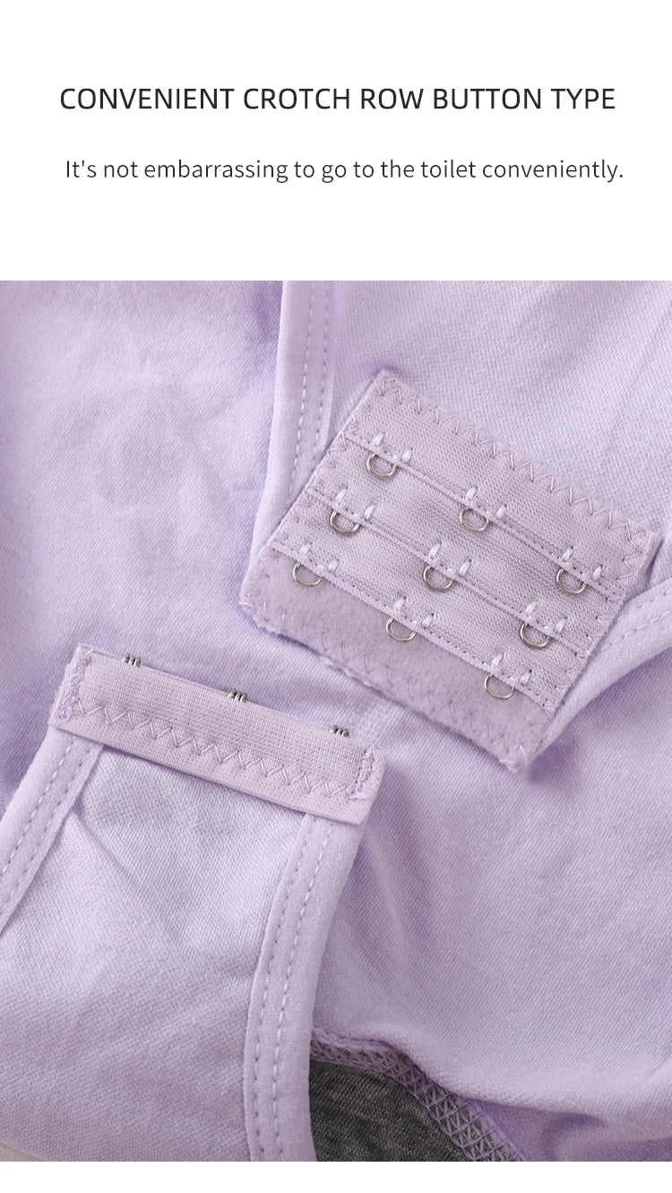 Double-Breasted Tummy Control Bodysuit – Postpartum Slimming Waist Trainer Corset