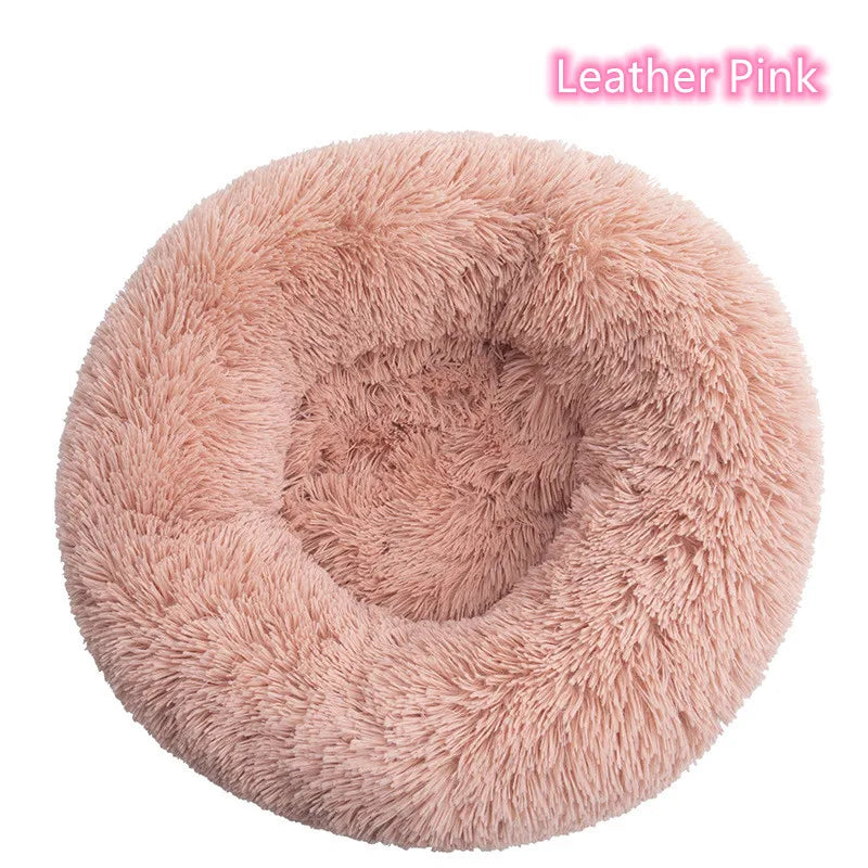 New Cat Dog Bed Super Soft Pet Cat Bed Pet Mattress Plush Washable Calm Donut Bed Comfortable Sleeping Artifact Suitable Winter
