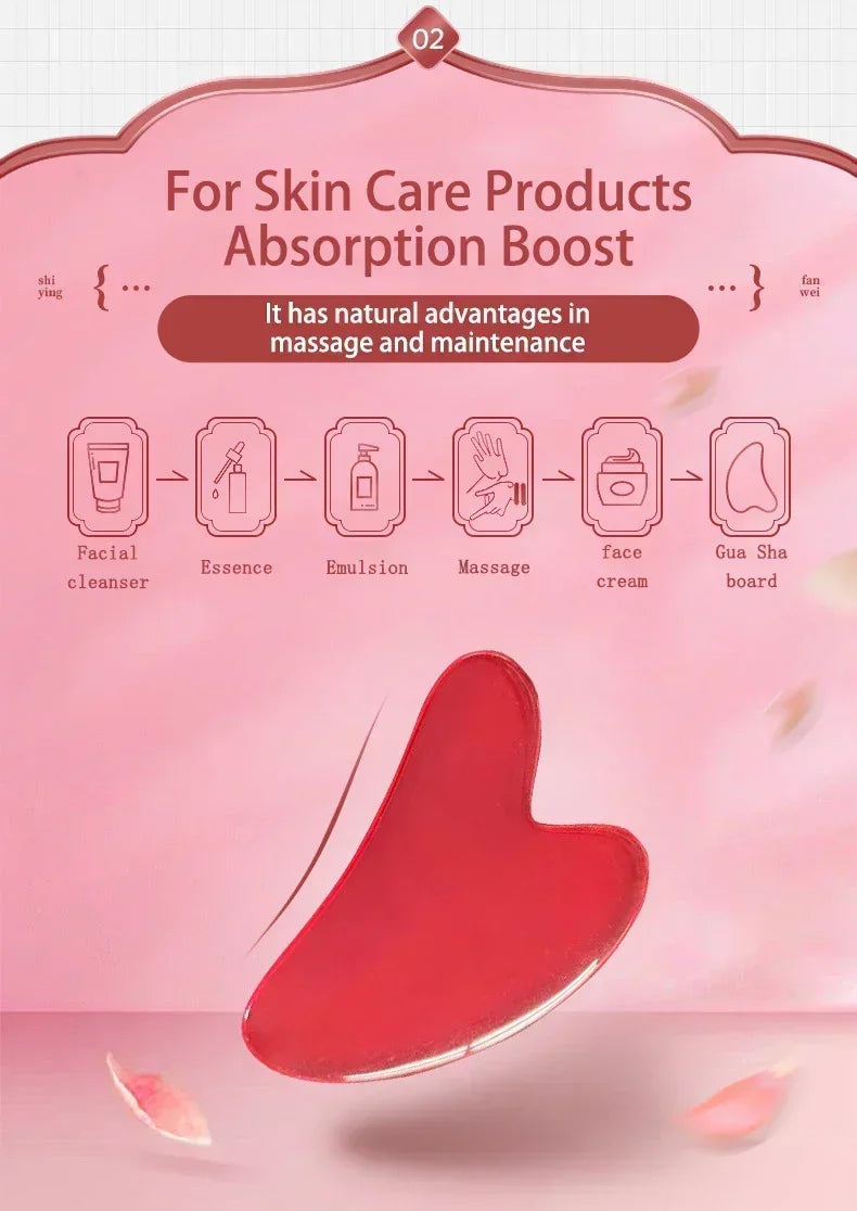 3-Piece Resin Gua Sha Facial Roller Set – Face & Body Massage Tools