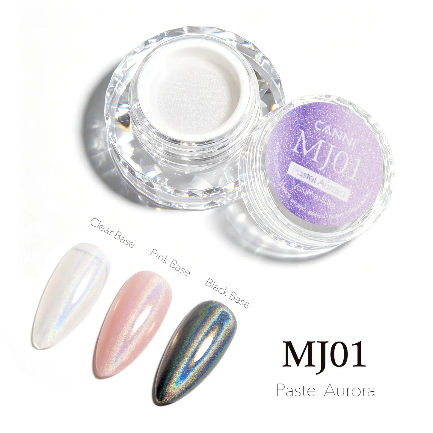CANNI Mirror Chrome Nail Powder Aurora Effect Pearl Pigment Dust for UV Gel Nails Metallic Nail Art Decoration DIY Design