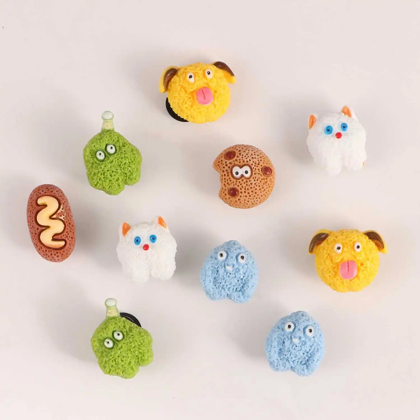 Yellow Aesthetic  Charms Set Cute Smiley Face Flower Heart Shoe Charms DIY Sweet Shoe Decorations for Sandals Wo