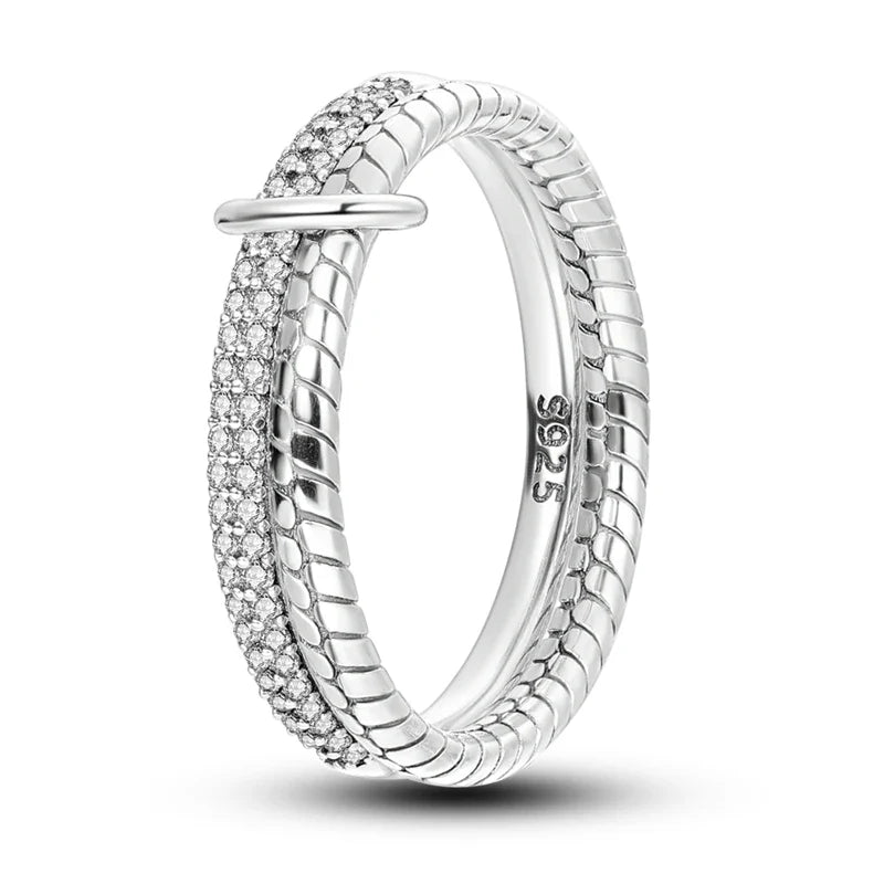 925 Silver Zircon Star Geometric Ring – Romantic Engagement Jewelry