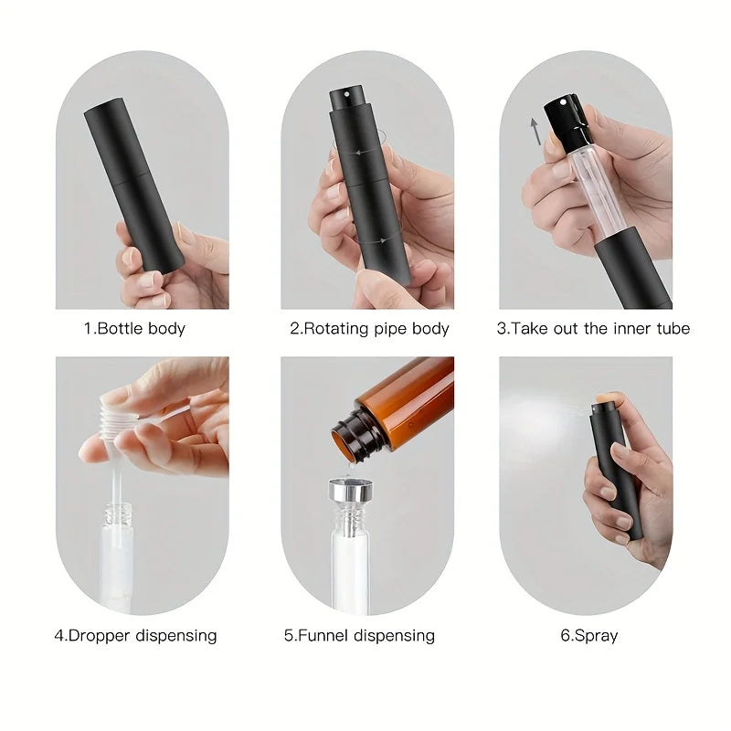 10ml Refillable Travel Perfume Atomiser – Portable Mini Cologne Spray Bottle