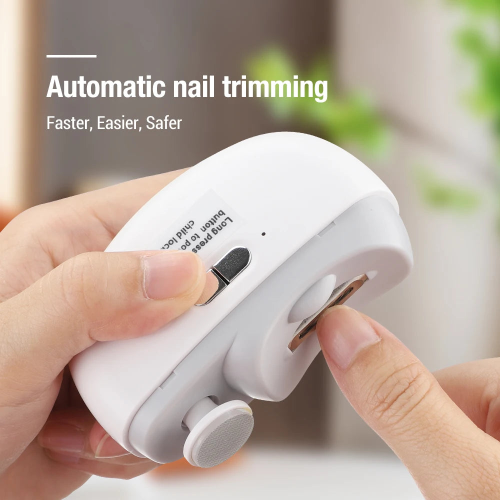 Multifunctional Electric Nail Clipper Anti Splash Nail Trimmer Portable 2 In 1 Manicure Pedicure Cutter For Baby Adults