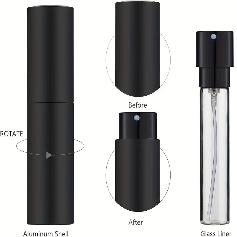 10ml Refillable Travel Perfume Atomiser – Portable Mini Cologne Spray Bottle