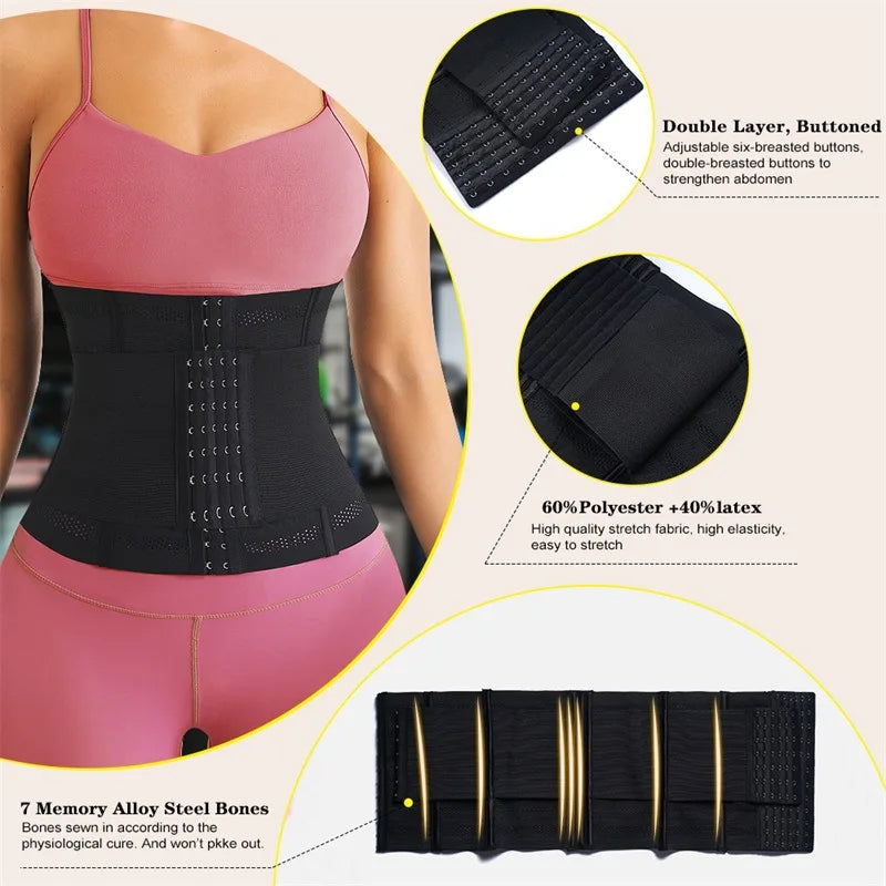 Women's Waist Trainer Shapewear Belt – Tummy Control Slimming Sheath Corset