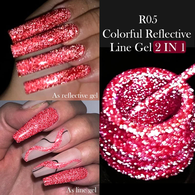 Silver Metallic Gel Nail Polish Liner – Super Bright Mirror Pull Line Art Pen