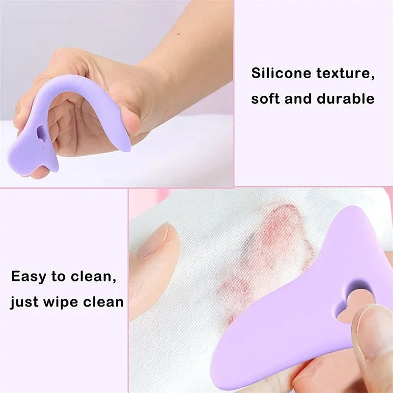Silicone Eyeliner & Lipstick Stencil Aid – Reusable Wing Tip Makeup Tool