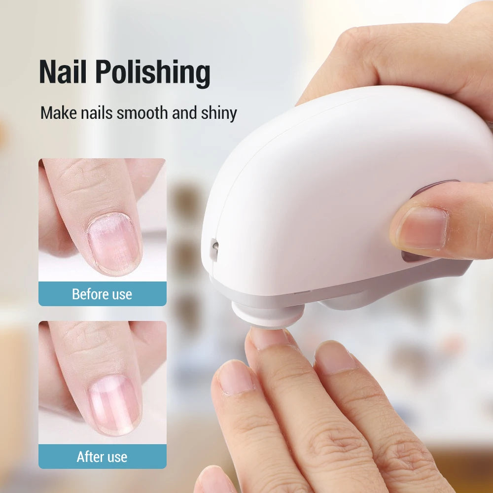 Multifunctional Electric Nail Clipper Anti Splash Nail Trimmer Portable 2 In 1 Manicure Pedicure Cutter For Baby Adults