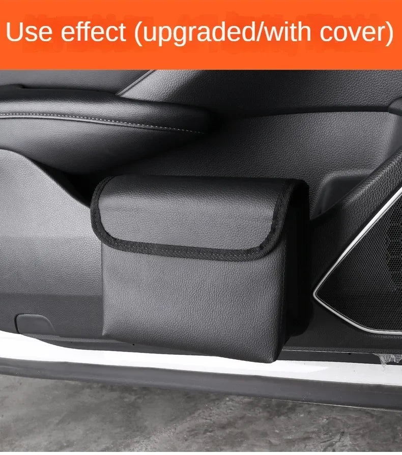 Car Trash Can Car Door Storage Box Foldable Seat Back Hanging Storage Bag Storage Box Car Interior Products