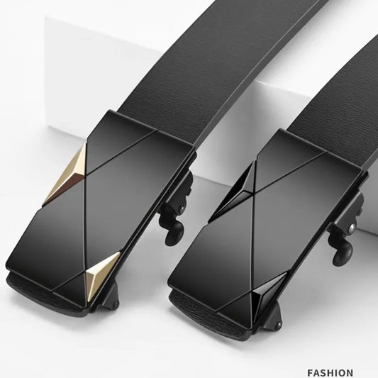 Heren Riem van Echt Leer – Automatische Gesp Luxe Designer Tailleband