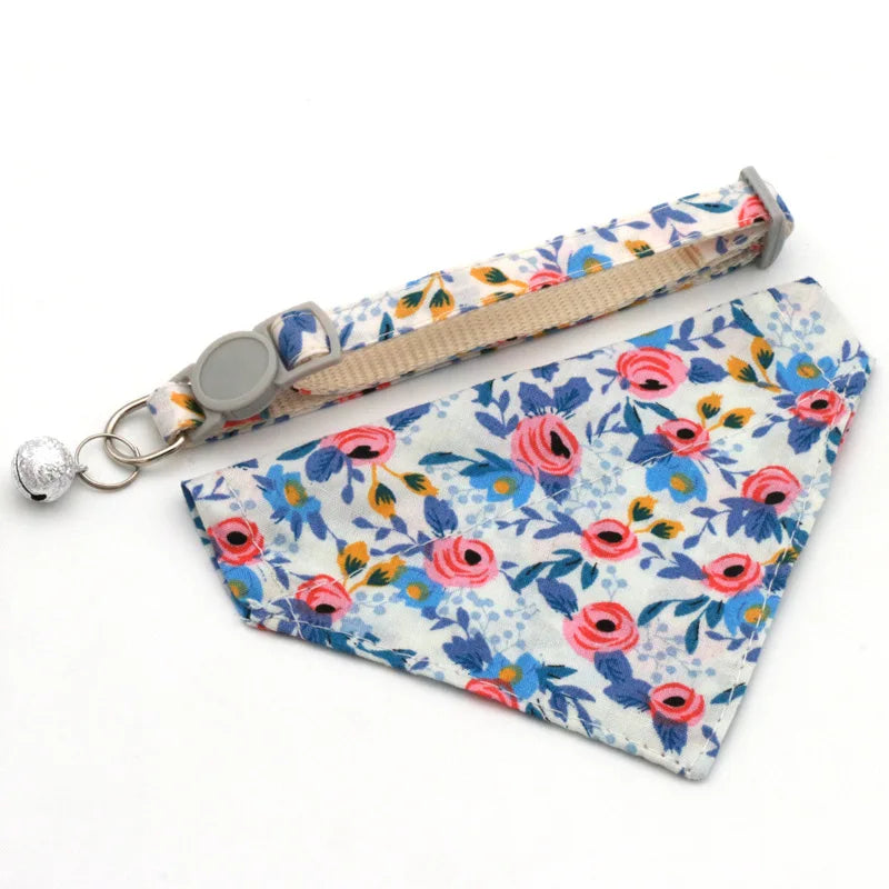 Little Daisy Breakaway Pet Collar & Bandana – Adjustable Kitten & Small Dog Scarf
