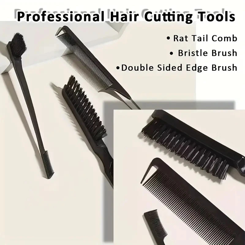 Boar Bristle Slick-Back Hair Brush – Edge Control, Flyaway & Baby Hair Smoother