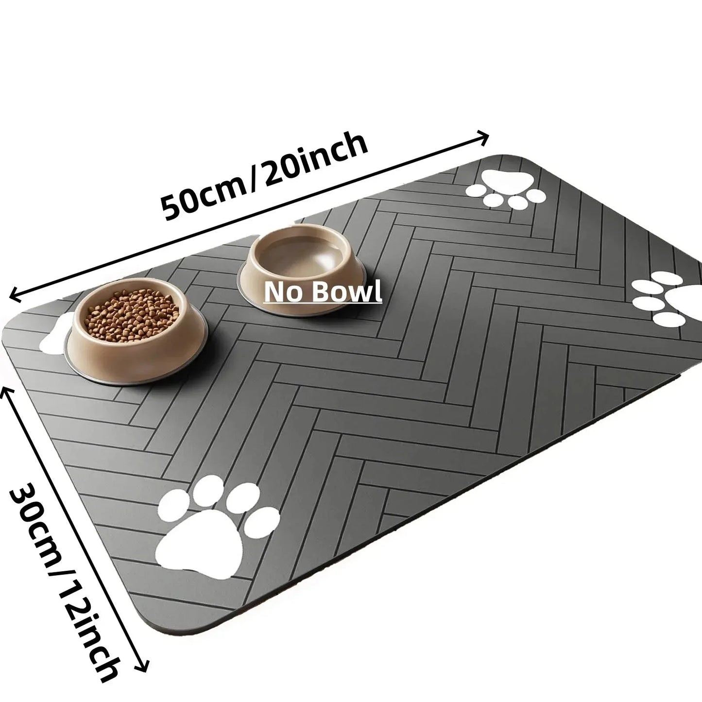 Absorbent Pet Feeding Mat – Waterproof Non-Slip Placemat for Dog & Cat Bowls