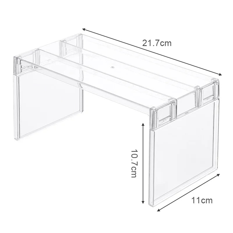 Fridge Storage Rack & Layered Separator Shelves – Transparent Space-Saving Organiser