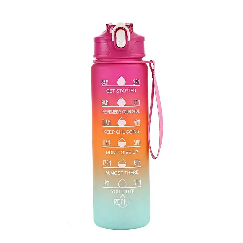 Sports Water Bottle with Time-Tracking Straw – Flip Lid, Leak-Proof, 750ml